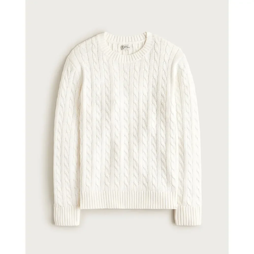 J.Crew Mens Heritage cotton cable-knit sweater S